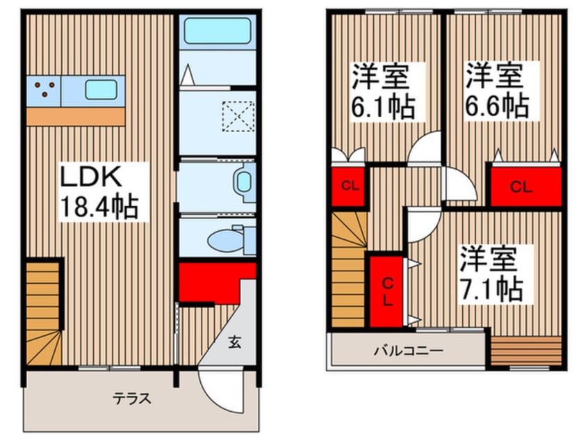 間取図 仮）Ｃａｓｉｔａ　Ｋ