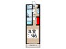 MELDIA入間市Ⅲ 1Kの間取り