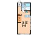 結庵 1Rの間取り