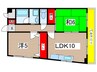 エクセル稲田 2LDKの間取り