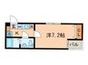 ベイルーム武蔵中原 1Kの間取り