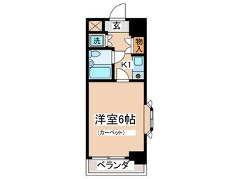 間取図 クリオ淵野辺壱番館（６０６）