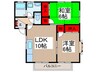 グリ－ンピアⅠ 2LDKの間取り