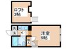 ヴィラ　ファルコム 1Kの間取り