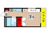 エシール・K 1Rの間取り