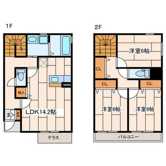 間取図 ウエストグリーンみかどB棟.D棟