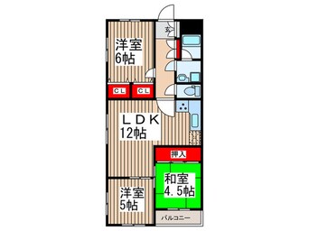 間取図 ｻﾝｼｬｲﾝﾋﾙｽﾞⅡ