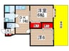 ドエルフォーラム五番館 2DKの間取り