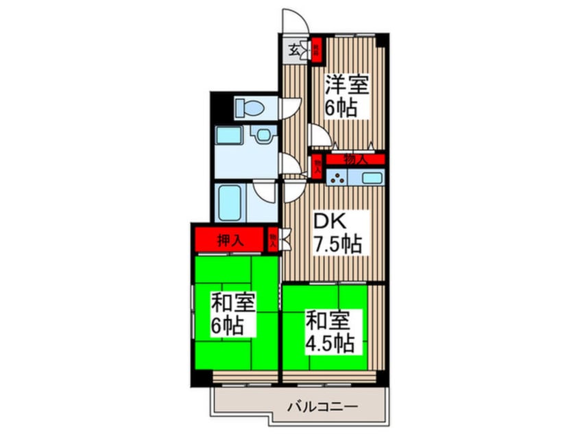 間取図 メゾン・エメラルド