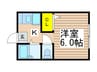 ミネオハイム 1Kの間取り