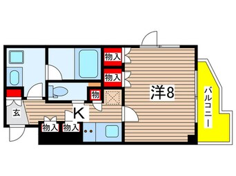 間取図 ルーブル川崎宮前平（４０１）