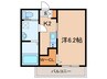 MELDIA中河原 1Kの間取り