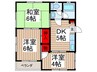 市川アパート 3DKの間取り