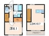 グレイス・K 1LDKの間取り