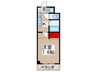 パレンテラ宮原 1Kの間取り