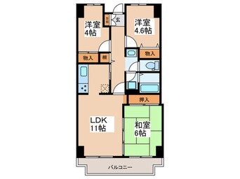 間取図 シティコーポ立石（303）