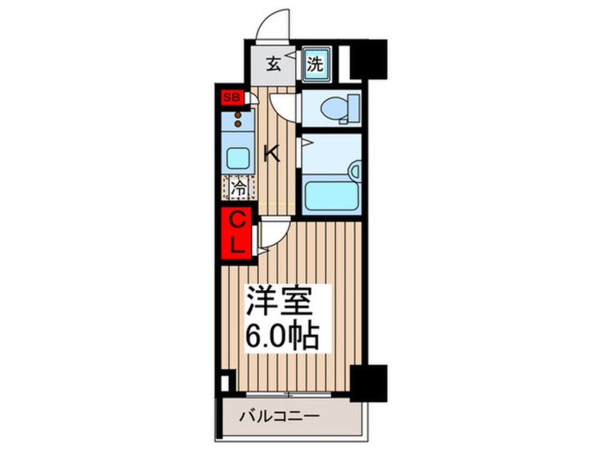 間取図 ガ－ラ・シティ門前仲町(203)