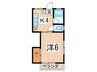 コ－ポ吉川 1Kの間取り