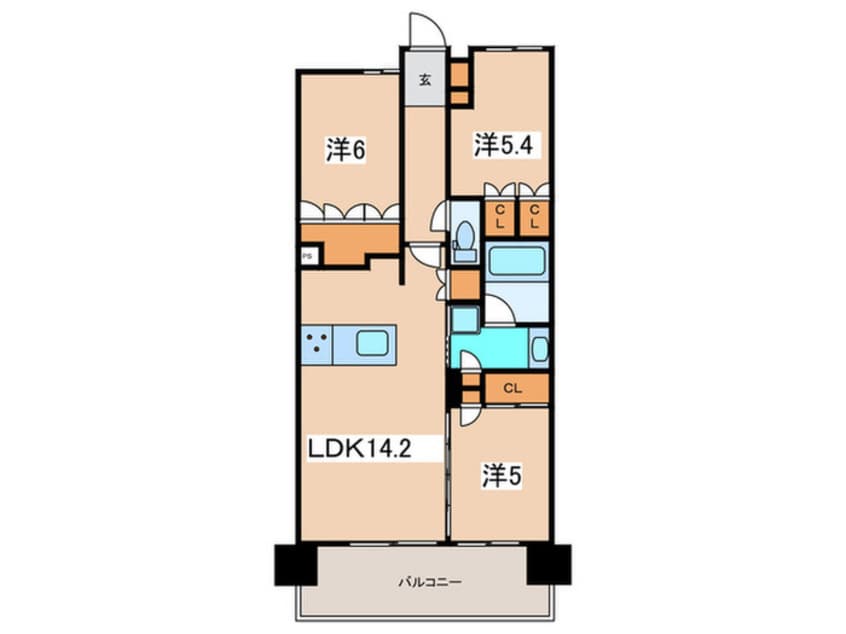 間取図 ルネ本厚木（1502）