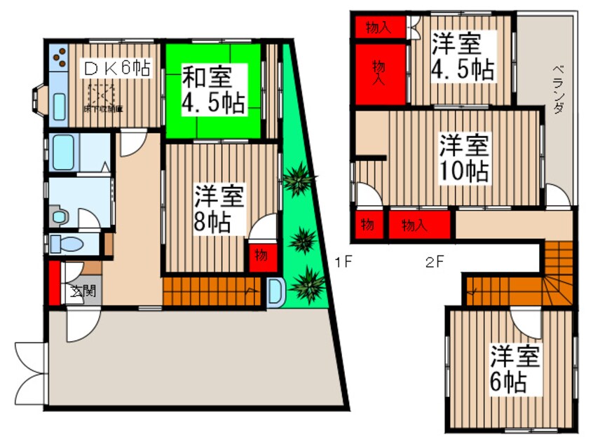 間取図 黒川様貸家