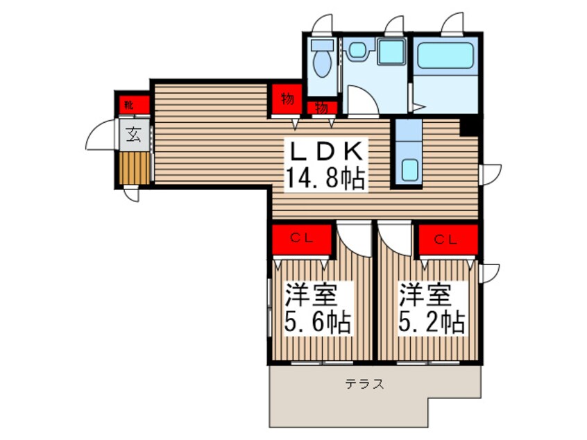 間取図 クレールB