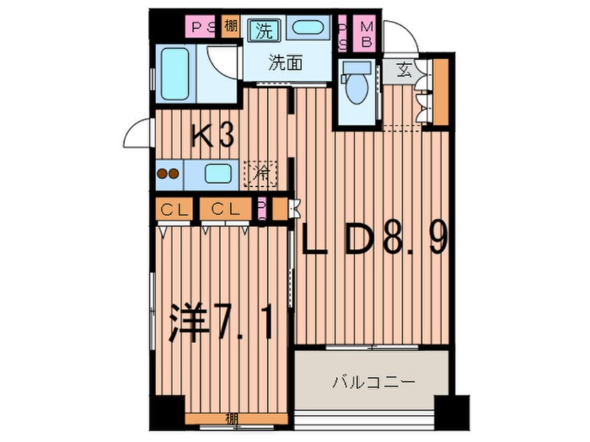 間取図 クリオ戸越銀座壱番館