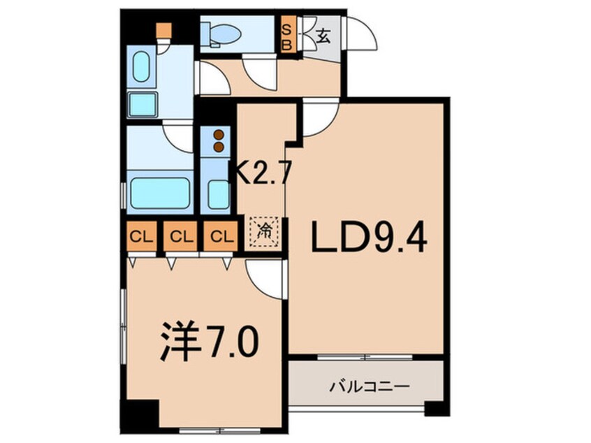 間取図 クリオ戸越銀座弐番館