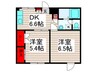 桜井マンション 2DKの間取り