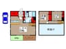 花水木 2LDKの間取り