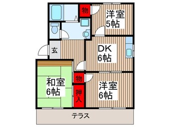 間取図 第5北久米ハイツ