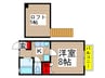 レマンハイツ八千代 1Kの間取り