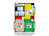 フクロクハイマンション２号館 2DKの間取り