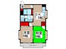 フクロクハイマンション２号館 2DKの間取り