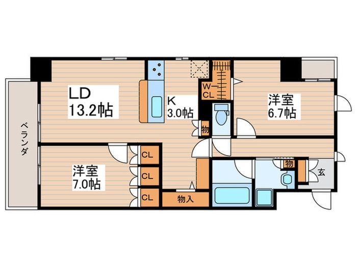間取り図 コートデルトゥール昭島