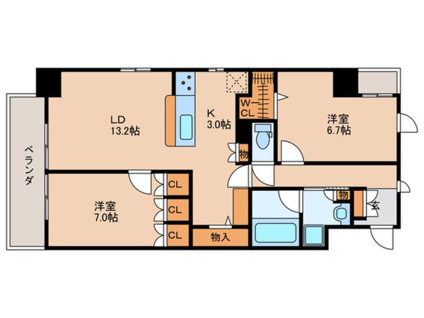 間取図 コートデルトゥール昭島