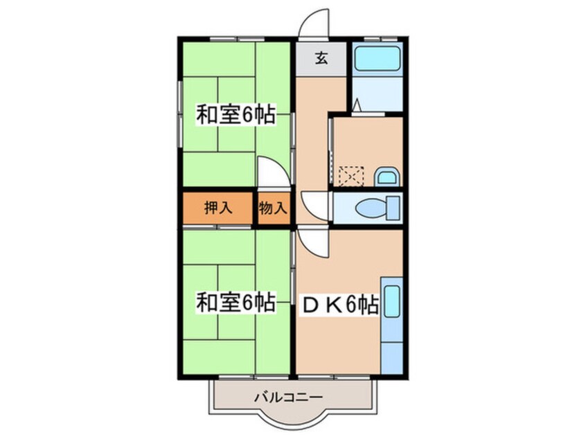 間取図 コーポ奥津