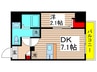 アルファコート五反野 1DKの間取り