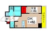 アルファコート五反野 1DKの間取り