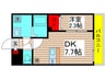 アルファコート五反野 1DKの間取り