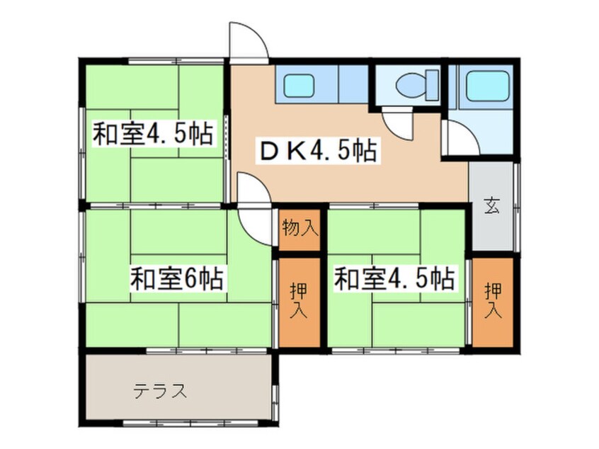 間取図 池田様貸家（平沢）３号棟