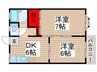 ＲｅＧｌａｎｚ松戸 2DKの間取り