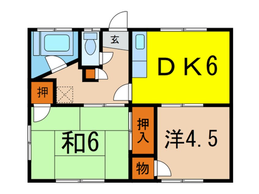 間取図 ラペ－ルひのき荘