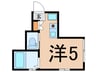 Ｇ・Ａヒルズ大口 1Rの間取り
