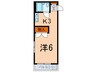 スト－クハイツ白山 1Rの間取り