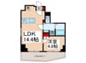 オープンブルーム入谷East 1LDKの間取り