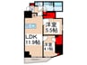 オープンブルーム入谷East 2LDKの間取り