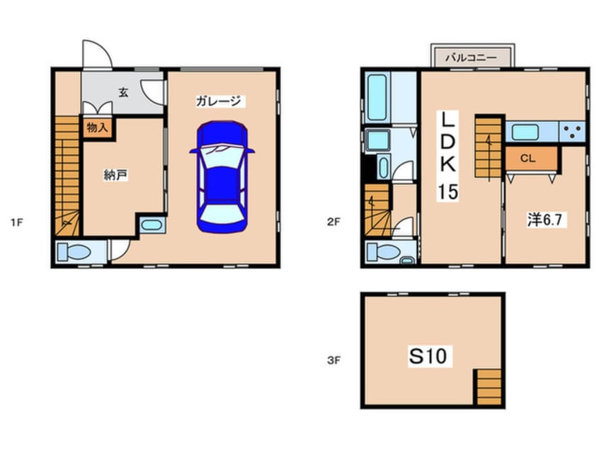 間取図 葉山ガレージハウス