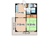 シャンポ－ル 2DKの間取り