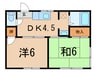 アクレ－ル 2DKの間取り