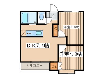間取図 グリーンウェーブ北の台